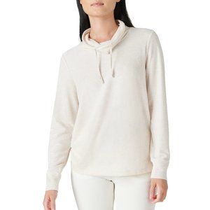Lucky Brand Funnel Neck Cloud Jersey Pullover - Straw Heather